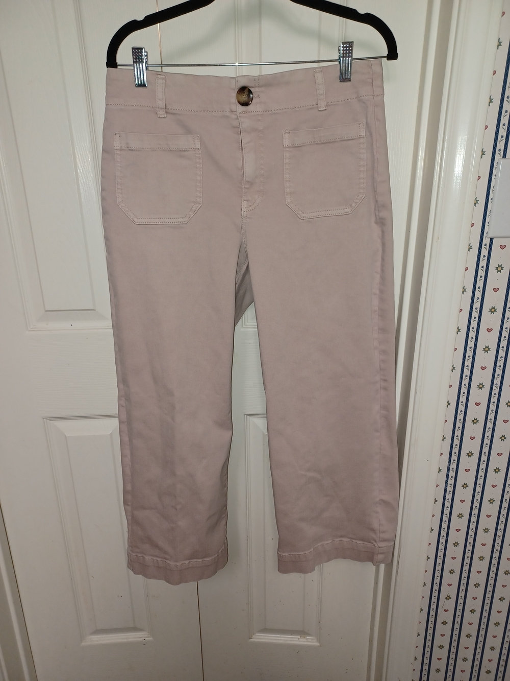 Nurture By Westbound Light Taupe Cropped Straight-Leg Pants